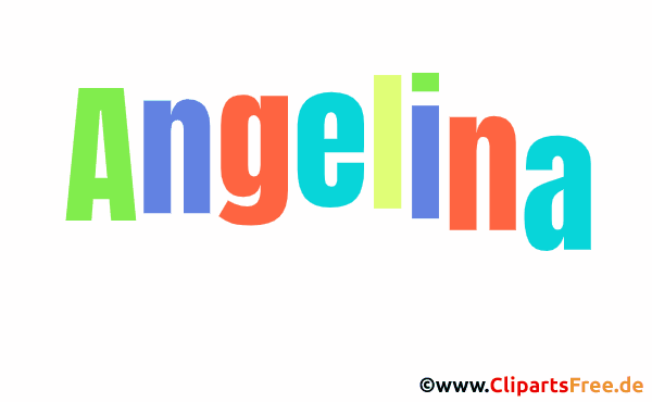 Angelina Vorname für Mädchen als animierte Gif-Datei