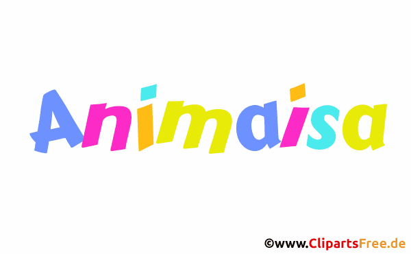 Animaisa Mädchenvorname - Illustrationen mit Vornamen aus bunten Buchstaben
