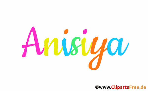 Anisiya Vorname für Mädchenbaby animierte Gif-Datei