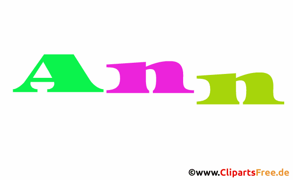 Ann Vorname für Mädchen als animierte Gif-Datei