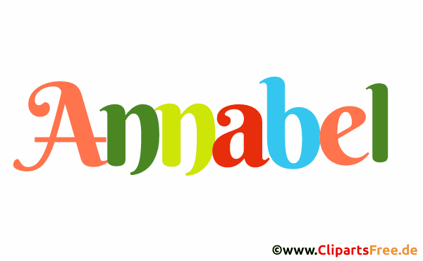 Annabel Vorname für Baby - Weibliche Vornamen als animierte Buchstaben