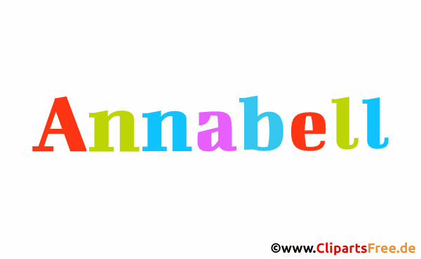 Annabell Vorname für Mädchen als animierte Gif-Datei