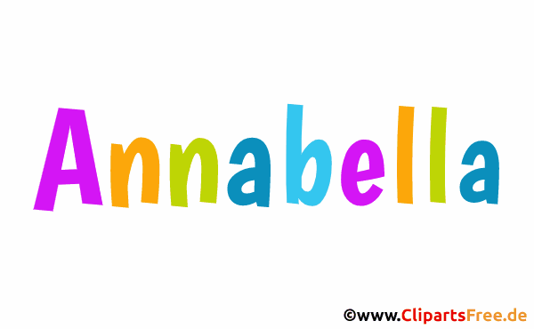 Annabella Vorname für Mädchen als animierte Gif-Datei