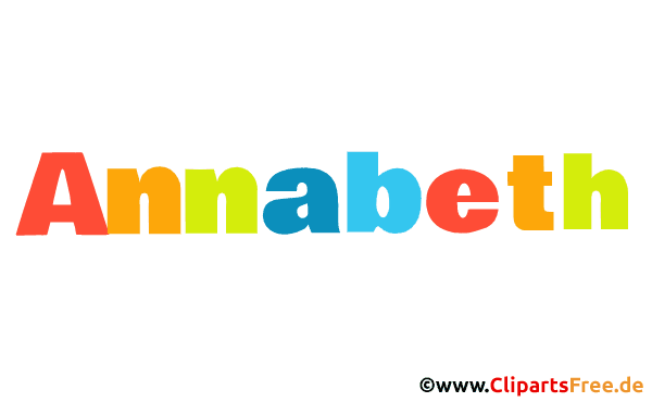 Annabeth Vorname für Mädchen Bild, Clipart, Illustration