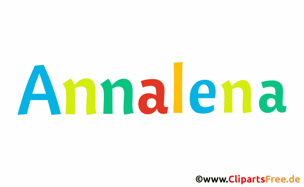 Annalena Vorname für Mädchen als animierte Gif-Datei