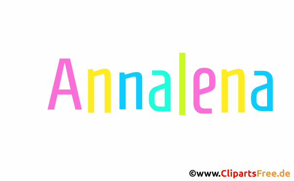 Annalena Vorname für Mädchenbaby animierte Gif-Datei