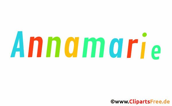 Annamarie Vorname für Mädchen Bild, Clipart, Illustration