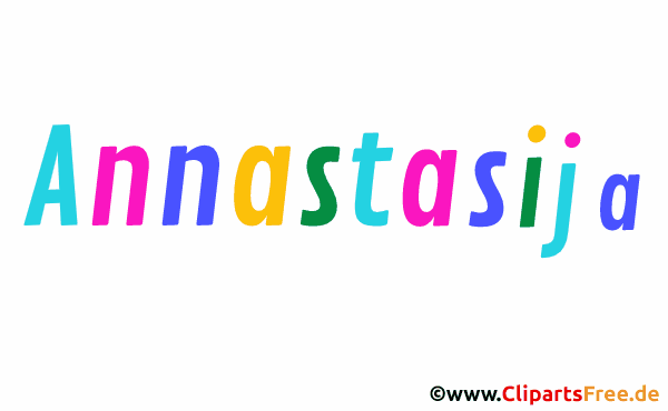 Annastasija Vorname für Mädchenbaby animierte Gif-Datei