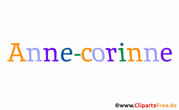 Anne-corinne Vorname für Baby - Weibliche Vornamen als animierte Buchstaben
