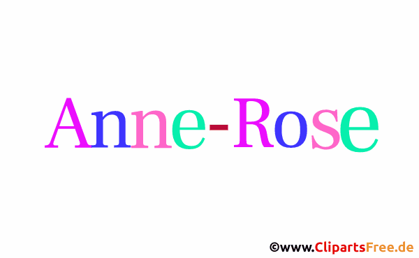 Anne-Rose Vorname für Mädchenbaby animierte Gif-Datei