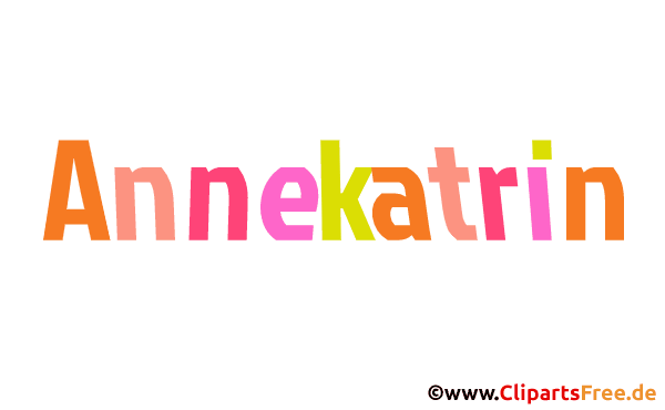 Annekatrin Vorname für Mädchen Bild, Clipart, Illustration