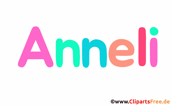 Anneli Vorname für Mädchenbaby animierte Gif-Datei