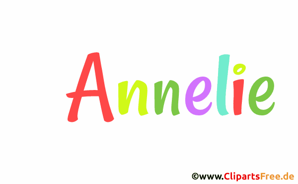 Annelie Vorname für Baby - Weibliche Vornamen als animierte Buchstaben