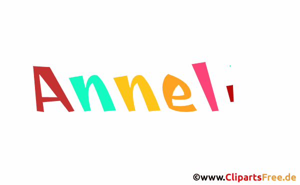 Annelie Vorname für Mädchen als animierte Gif-Datei