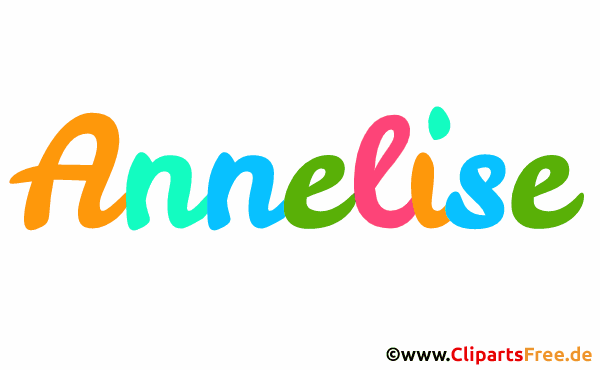 Annelise Vorname für Mädchen Bild, Clipart, Illustration