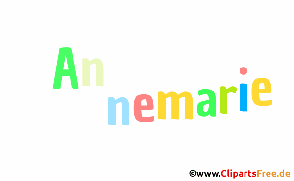 Annemarie Vorname für Baby - Weibliche Vornamen als animierte Buchstaben