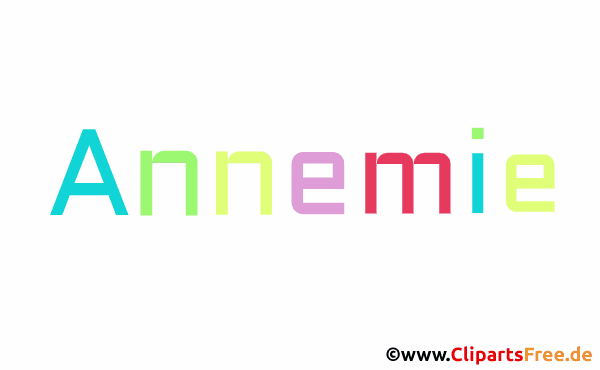 Annemie schöner Vorname für Mädchen - Illustrationen mit Vornamen aus bunten Buchstaben