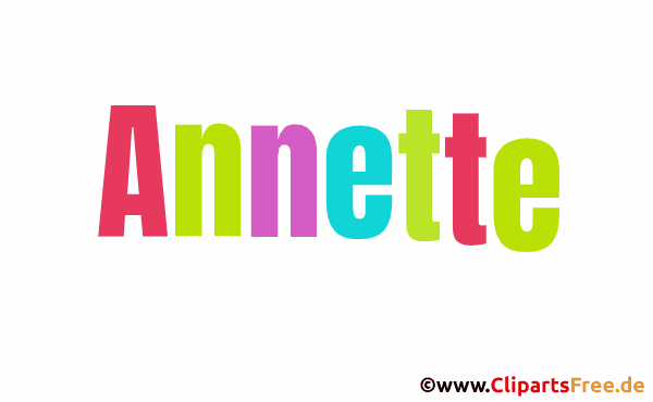 Annette Vorname für Mädchen Bild, Clipart, Illustration