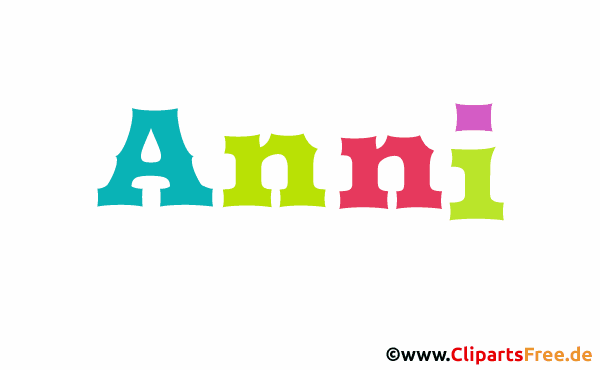 Anni first name for girls as an animated gif file