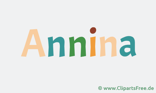 Annina Vorname für Mädchen als animierte Gif-Datei