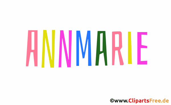 Annmarie Vorname für Mädchen Bild, Clipart, Illustration