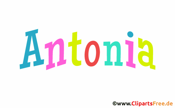 Antonia Vorname für Mädchen als animierte Gif-Datei