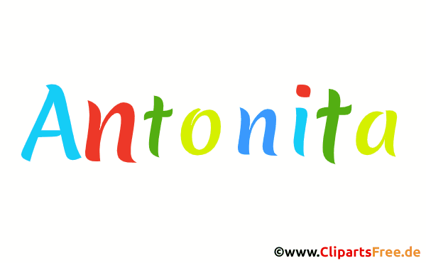 Antonita Vorname für Mädchenbaby animierte Gif-Datei