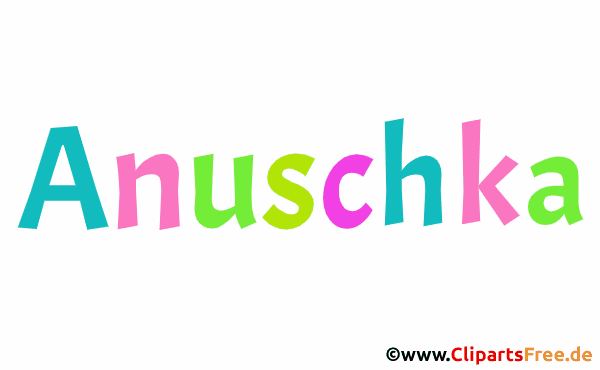 Anuschka Vorname für Baby - Weibliche Vornamen als animierte Buchstaben