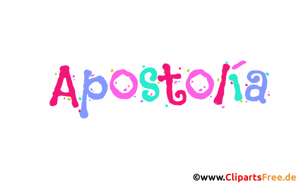 Apostolía Vorname für Mädchen - Namensbilder aus bunten Buchstaben