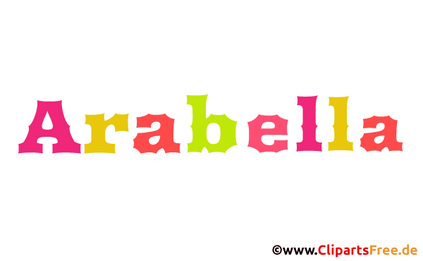 Arabella Mädchenvorname Bild, Clipart, Illustration