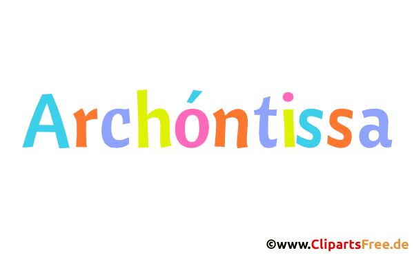 Archóntissa Vorname für Mädchen als Gif-Bild
