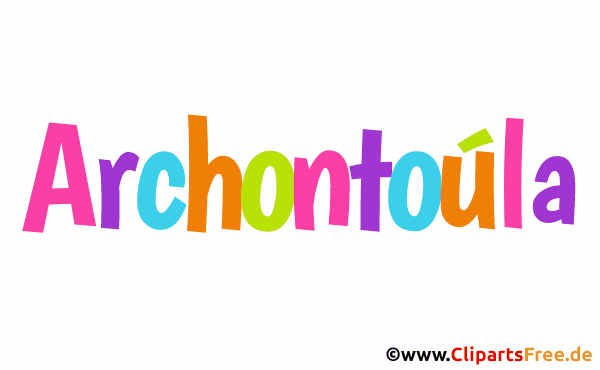 Archontoúla Mädchenvorname Bild, Clipart, Illustration