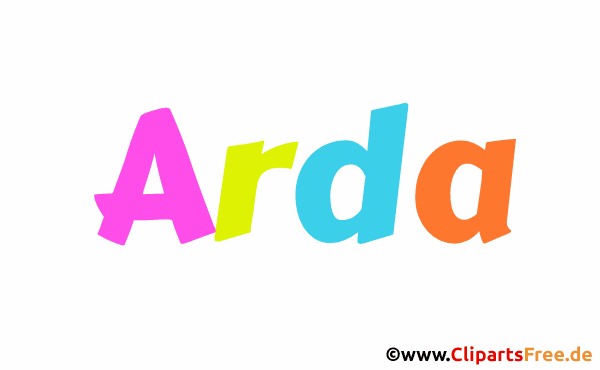 Arda Vorname für Baby - Mädchennamen als Gif-Bild