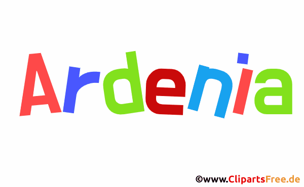 Ardenia Mädchenvorname Bild, Clipart, Illustration