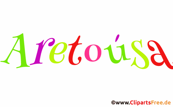 Aretoúsa Mädchenvorname Bild, Clipart, Illustration