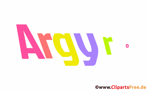 Argyró Vorname für Mädchen - Namensbilder aus bunten Buchstaben