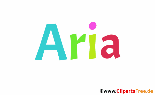 Aria Vorname für Mädchen - Namensbilder für Babies