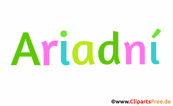 Ariadní Mädchenvorname Bild, Clipart, Illustration
