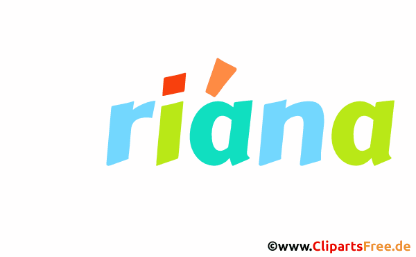 Ariána Vorname für Mädchen - Animierte Namensbilder
