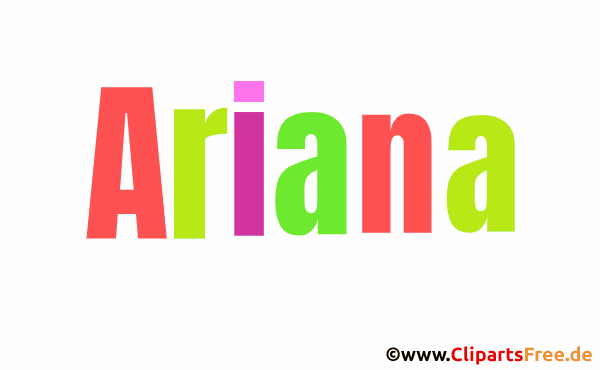 ArianaVorname für Mädchen als animierte Gif-Datei