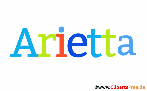 Arietta Mädchenvorname Bild, Clipart, Illustration