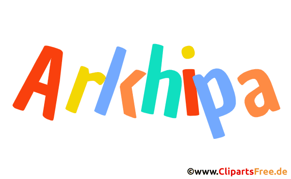 Arkhipa Vorname für Mädchen - Namensbilder aus bunten Buchstaben