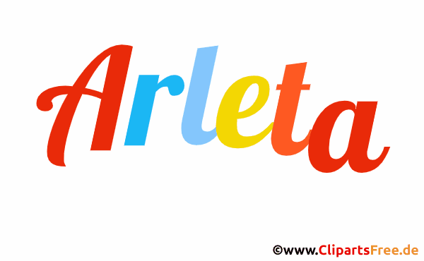 Arleta Mädchenvorname Bild, Clipart, Illustration
