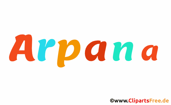Arpana Mädchenvorname Bild, Clipart, Illustration