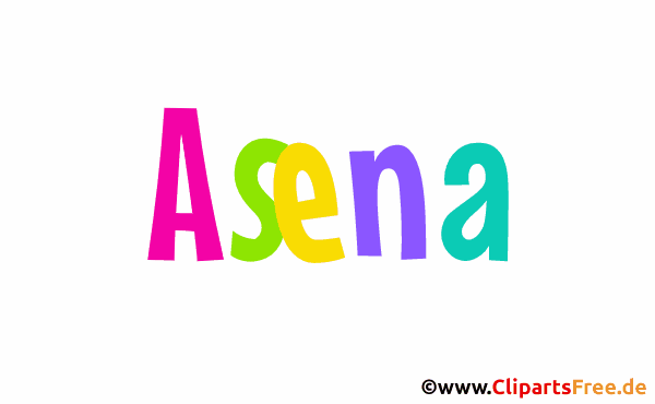 Asena Mädchenvorname - Animierte Bilder mit Vornamen