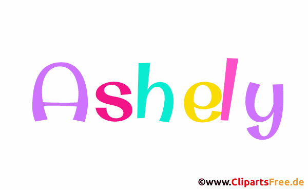 Ashely Vorname für Baby - Mädchennamen als Gif-Bild