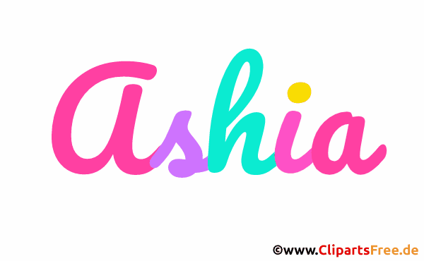 Ashia Mädchenvorname Gif Animation