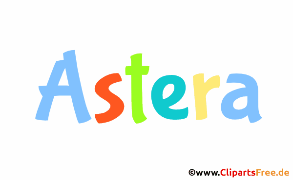 Astera Vorname für Mädchen - Animierte Namensbilder