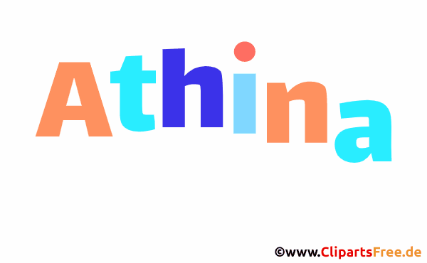 Athina Mädchenvorname Bild, Clipart, Illustration