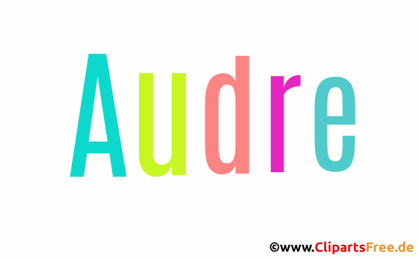 Audre Vorname für Mädchen - Animierte Gif Namensbilder